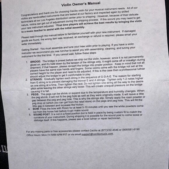 ELECTRIC VIOLYN CECELIO NEW IN CASE AND BOX BLACK EBONY PLEASE VIEW ALL PHOTOS - Picture 7 of 16